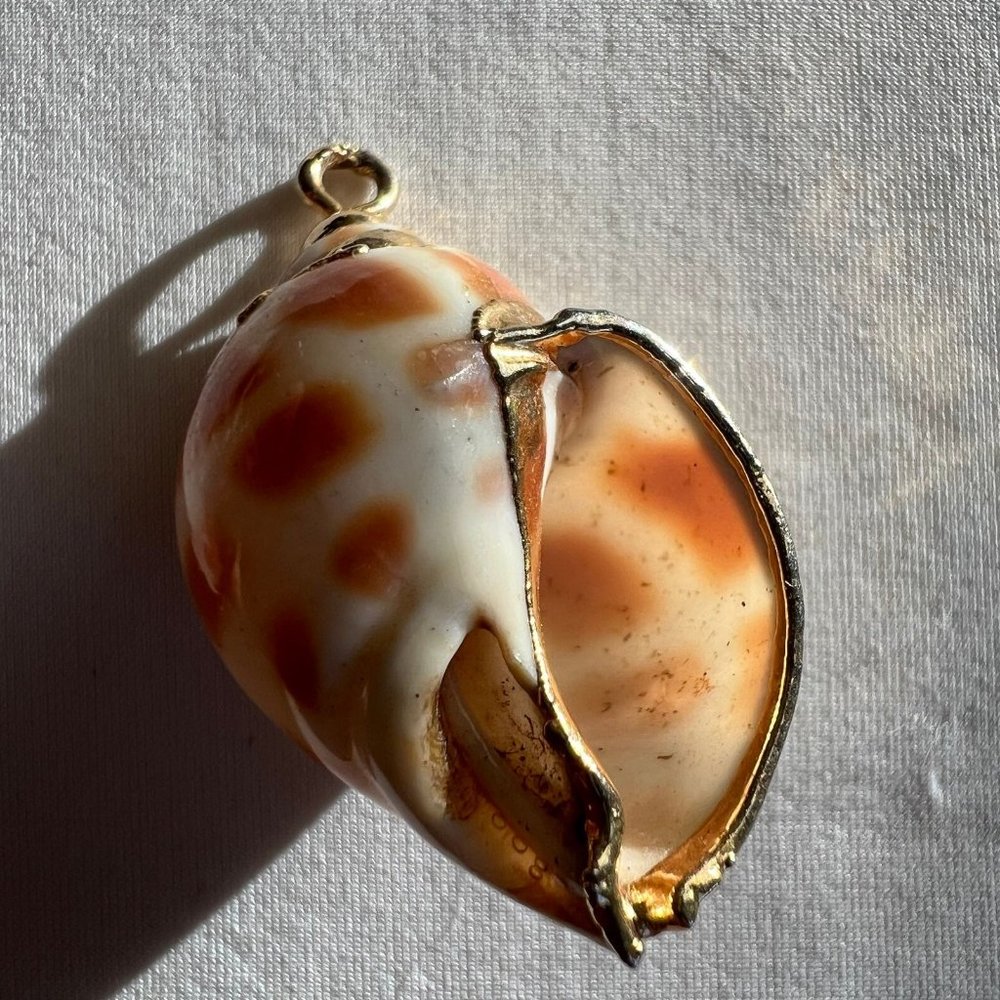 Gold Plated Sea Shell Boho Style Beach Pendant